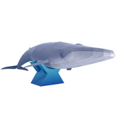Papercraft imprimible y armable de una Ballena Azul / Blue Whale. Manualidades a Raudales.