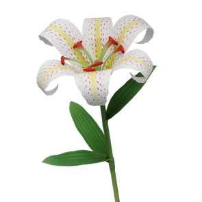 Papercraft imprimible y armable de la flor Lily. Manualidades a Raudales.