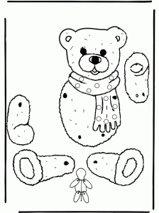 Marioneta de un oso. Manualidades a Raudales.