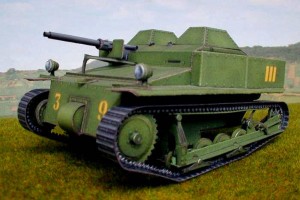 Papercraft recortable del Tanque Carden Loyd. Manualidades a Raudales.