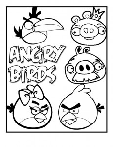 Colorear Angry Bird. Manualidades a Raudales.