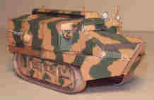 Papercraft recortable del Tanque Schneider CA1. Manualidades a Raudales.