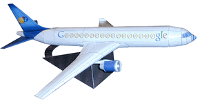 Papercraft imprimible y armable del Avión de Google. Manualidades a Raudales.