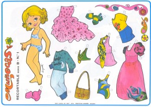 Paper dolls / Recortable muñeca 16.  Manualidades a Raudales.