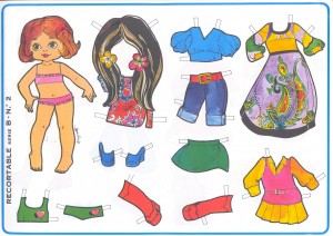 Paper dolls / Recortable muñeca 32. Manualidades a Raudales.