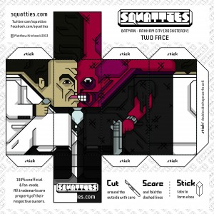 Papercraft de Two Face, personaje de Batman. Manualidades a Raudales.