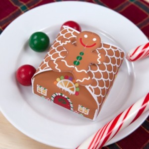 Papercraft de una Caja de caramelos para Navidad. Manualidades a Raudales
