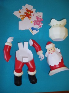 Papercraft Papa Noel - Manualidades a Raudales.