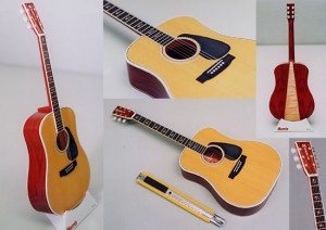 Papercraft imprimible y recortable de una Guitarra española. Manualidades a Raudales.