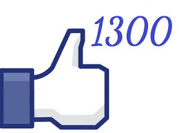 1300 seguidores en Facebook. Gracias.