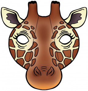 Máscara jirafa. Manualidades a Raudales.