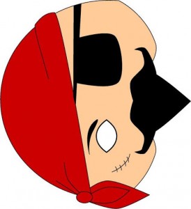 Máscara de un pirata. Manualidades a Raudales.