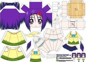 Papercraft de Anime - Haruna Sairenji. Manualidades a Raudales.