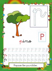 Grafomotricidad de las letras del abecedario.