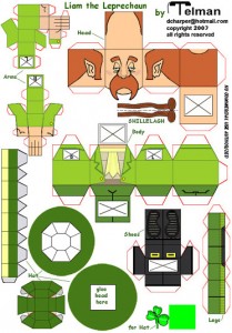 Papercraft de St Patrick´s Day. Manualidades a Raudales.