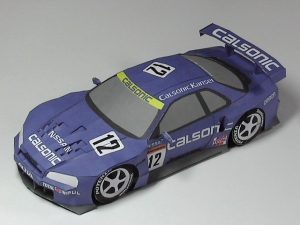 Papercraft recortable del Nissan Calsonic. Manualidades a Raudales.
