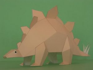 Papercraft recortable del Dinosaurio - Stegosaurus. Manualidades a Raudales.