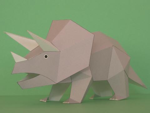 Papercraft del Dinosaurio - Triceratops. - Manualidades a Raudales