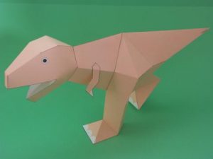 Papercraft sencillos e infantiles de dinosaurios. - Manualidades a Raudales