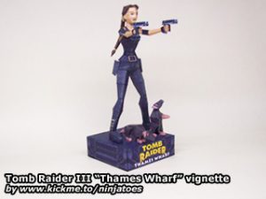 Papercraft de Tom Raider - Lara con pistolas. Manualidades a Raudales.