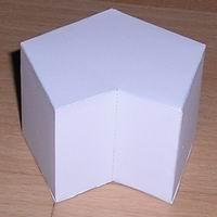 Papercraft prisma hexagonal concavo. Manualidades a Raudales.