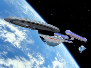 Papercraft de la nave USS Excelsior NCC-2000 de Star Trek.