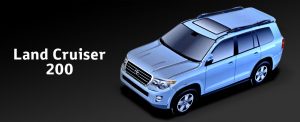 Papercraft imprimible y recortable del coche Toyota Land Cruiser 200. Manualidades a Raudales.