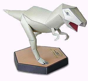 Papercraft de un Tyrannosaurus Rex. Manualidades a Raudales.
