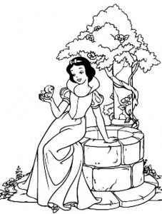 Dibujos para colorear de Blancanieves y los siete enanitos. Manualidades a Raudales.