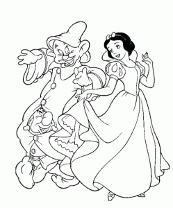 Dibujos para colorear de Blancanieves y los siete enanitos. Manualidades a Raudales.