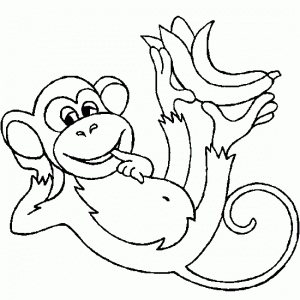 Fichas para colorear dibujos de monos. Manualidades a Raudales.