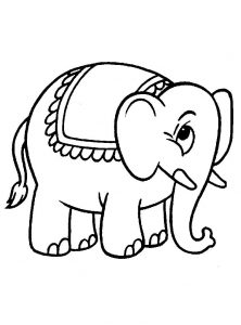 Fichas para colorear dibujos de elefantes. Manualidades a Raudales.