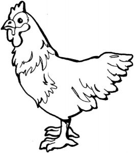 Fichas para colorear dibujos de gallinas. Manualidades a Raudales.