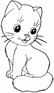 Fichas para colorear dibujos de gatos. Manualidades a Raudales.