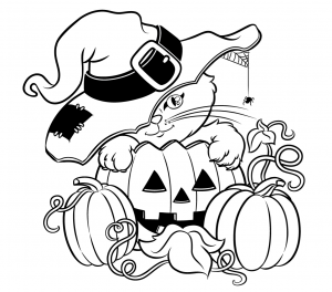 Colorear dibujos de Halloween. Manualidades a Raudales.