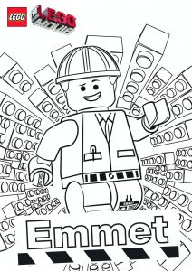 Fichas educativas para colorear dibujos de Lego. Manualidades a Raudales.