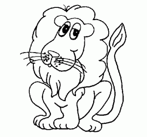 Fichas para colorear dibujos de leones. Manualidades a Raudales.