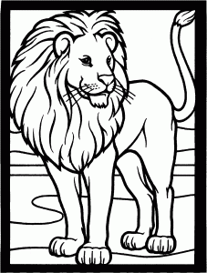 Fichas para colorear dibujos de leones. Manualidades a Raudales.