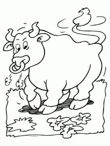 Fichas para colorear dibujos de toros. Manualidades a Raudales.
