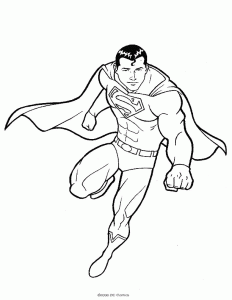 Fichas para colorear dibujos de Superman. Manualidades a Raudales.