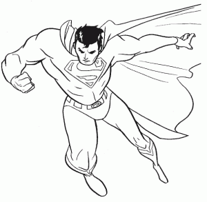 Fichas para colorear dibujos de Superman. Manualidades a Raudales.