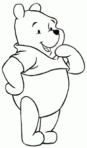 Fichas para colorear dibujos de Winnie The Pooh. Manualidades a Raudales.