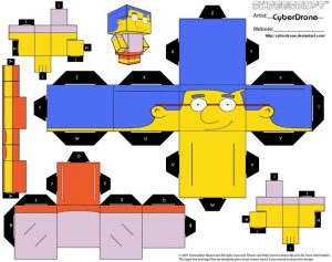 Cubeecraft de los Simpson. Manualidades a Raudales.
