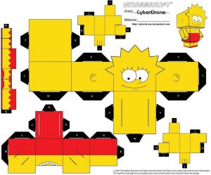 Cubeecraft de los Simpson. Manualidades a Raudales.
