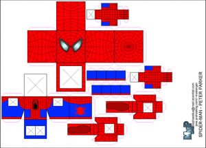 Cubeecraft de Spiderman. Manualidades a Raudales.