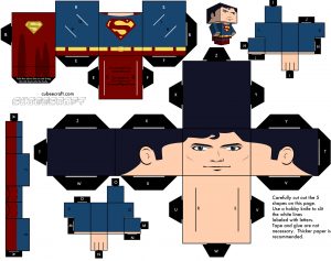 Cubeecraft de Superman. Manualidades a Raudales.