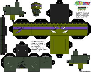 Cubeercraft de las Tortugas Ninjas. Manualidades a Raudales.