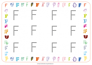 Grafomotricidad con la letras f - F.