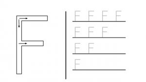 Grafomotricidad con la letras f - F.