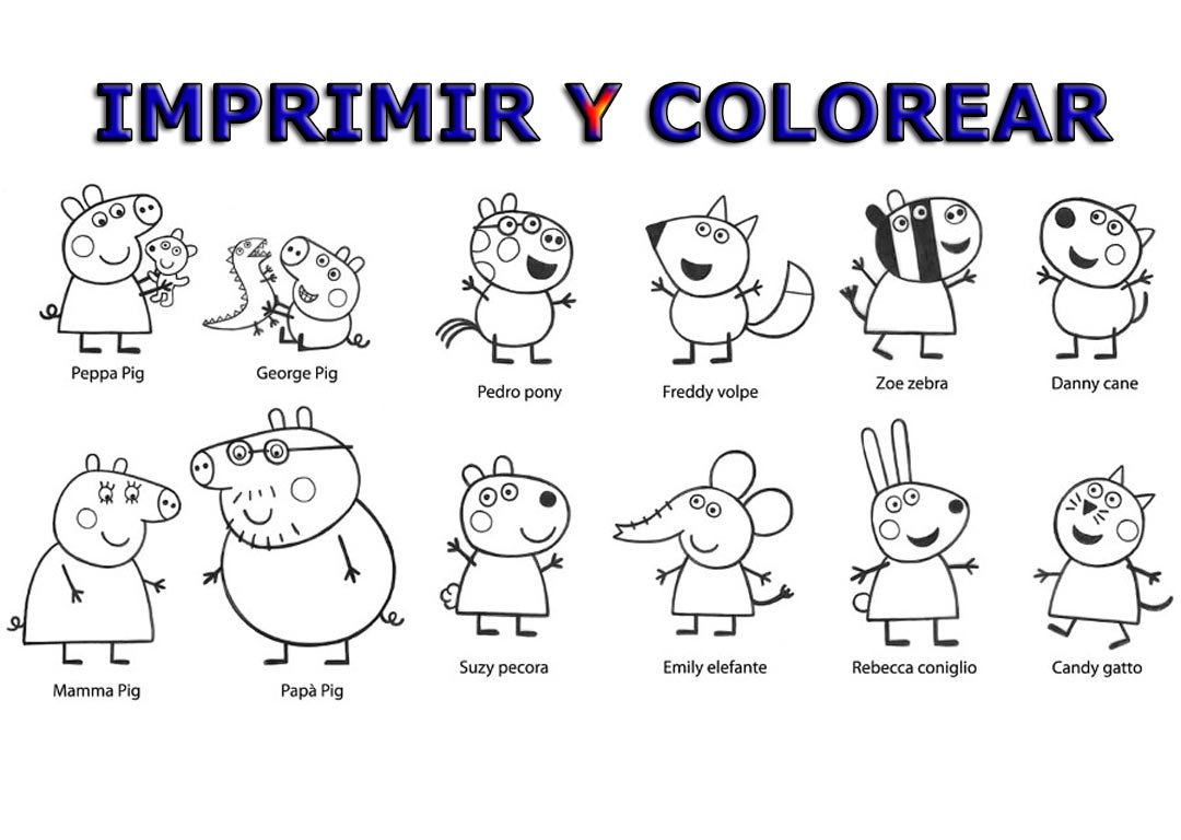 Colorear Peppa Pig – Manualidades a Raudales